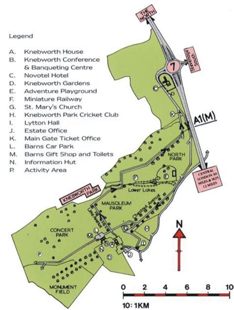 map of knebworth park.